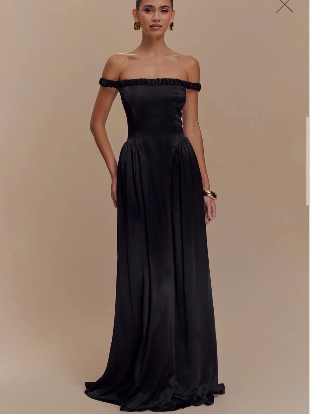 Meshki Coco Dropped Waist Maxi Dress - Black XXS
